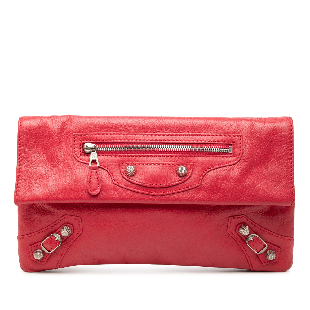 Pre-Loved Balenciaga Lambskin Motocross Giant 12 Envelope Clutch